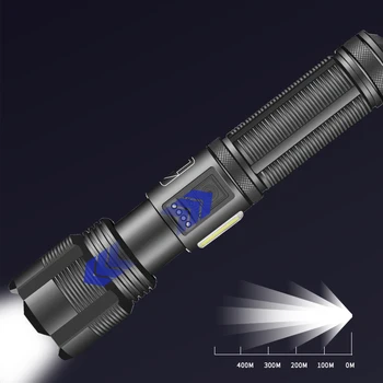 Портативный светодиодный фонарик XHP70 + COB 1000lm, водонепроницаемый фонарик для приключенческого кемпинга