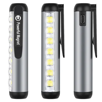 Портативный светодиодный фонарик 4 режима 300ЛМ, мощный мини-карманный фонарик, ручка, USB перезаряжаемая уличная водонепроницаемая лампа для кемпинга