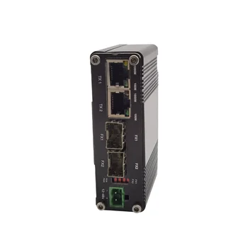 Промышленный 2-портовый коммутатор 10/100/1000T 802.3at PoE + 2-портовый коммутатор SFP Ethernet 100/1000base-X
