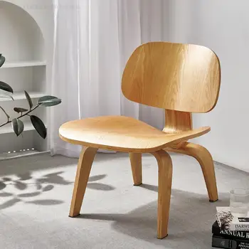 Простой стул для щенка, стул для чтения со спинкой, Маленькая квартира, Современный Дизайнерский стул для отдыха из массива Дерева, акцентный стул muebles sillas