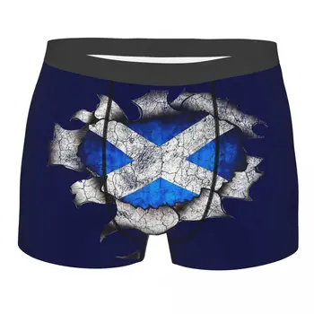Рваные трусы с национальным флагом Шотландии, мужские трусы-боксеры