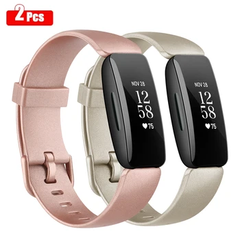 ремешок из 2 предметов для Fitbit Inspire 2 HR Band, силиконовый сменный браслет, ремешок для часов, браслет для умных часов Fitbit inspire 2 с ремешком