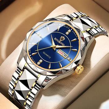Роскошные мужские часы Бизнес-бренда, мужские наручные часы, водонепроницаемые, светящиеся, Дата, неделя, кварцевые мужские часы