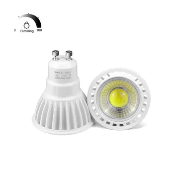 Светодиодная лампа GU10 110V 220V 3W 5W 7W LED DC / AC Dimmable COB LED Spot light Алюминиевый прожектор