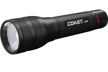 Светодиодный фонарик COAST G455 с поворотным фокусным расстоянием 1630 люмен, 6 батареек типа АА в комплекте, 21 унция.