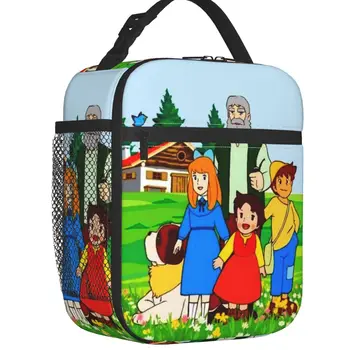 Семейные сумки для ланча Heidi Peter Grandpa, школьный офис, Горные Альпы, Аниме, Водонепроницаемый кулер, термобокс для бенто, женщины, дети
