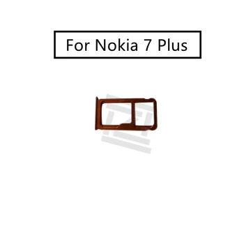 Слот-лоток для держателя SIM-карты для Nokia 7 plus SIM Nano SIM-карта, лоток для карт Micro SD, слот-адаптер, Запасные части для ремонта
