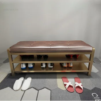 Современные минималистичные табуретки Мебель для гостиной Легкий Роскошный Дверной проем Табурет для переодевания обуви Домашний Креативный Многофункциональный шкаф для обуви