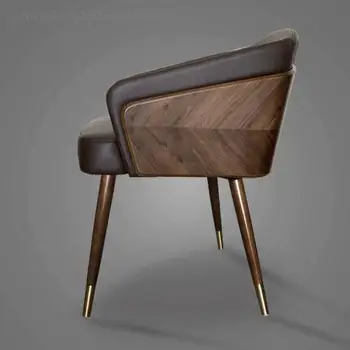 Современный минималистичный обеденный стул для кухонной мебели, роскошное кресло с деревянной отделкой, Высококачественные обеденные стулья с удобным сиденьем