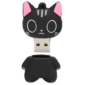 Флэш-накопитель с рисунком кота из мультфильма USB для хранения данных, изображений, музыки, файлов фильмов, U-диск Gift32GB