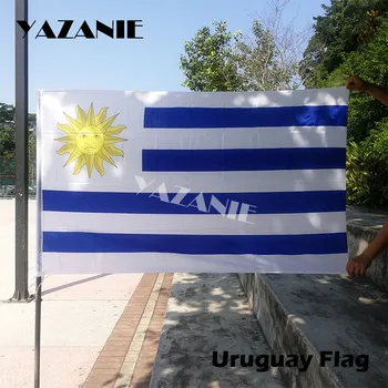 ЯЗАНИ 90x150 см Баннер с национальным флагом Уругвая, Флаг из полиэстера, высококачественная цифровая печать Флагов и баннеров страны Уругвай